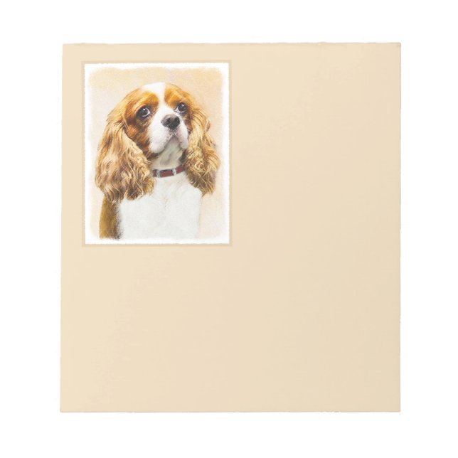 Cavalier King Charles Spaniel Original Painting Notepad (Front)