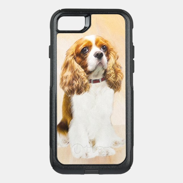 Cavalier King Charles Spaniel Original Painting Otterbox iPhone Case (Back)