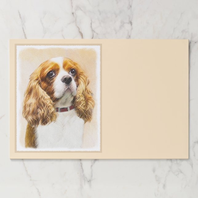Cavalier King Charles Spaniel Original Painting Paper Pad (Front)