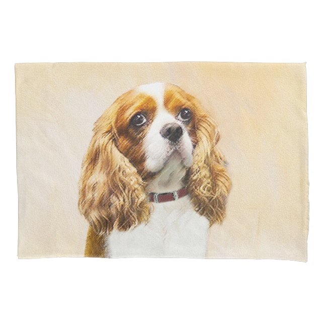 Cavalier King Charles Spaniel Original Painting Pillow Case (Front)