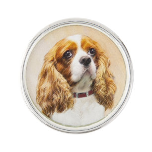 Cavalier King Charles Spaniel Original Painting Pin