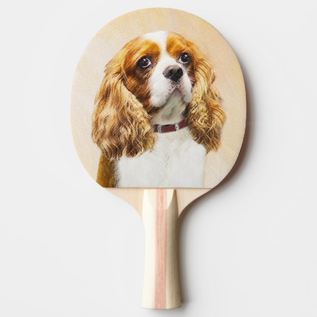 Cavalier King Charles Spaniel Original Painting Ping-Pong Paddle (Front)