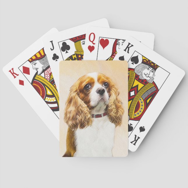 Cavalier King Charles Spaniel Original Painting Poker Cards (Back)