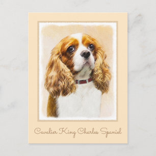 Cavalier King Charles Spaniel Original Painting Postcard