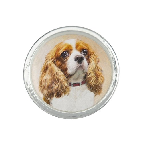 Cavalier King Charles Spaniel Original Painting Ring