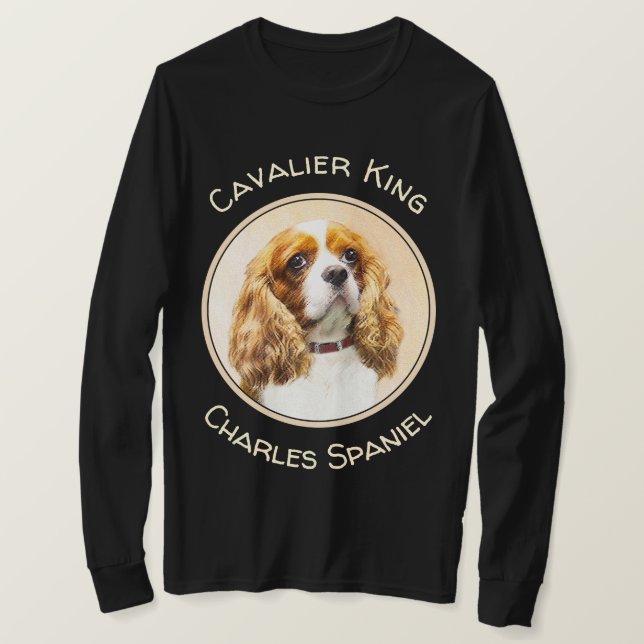 Cavalier King Charles Spaniel Original Painting T-Shirt (Design Front)