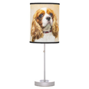 Cavalier King Charles Spaniel Original Painting Table Lamp