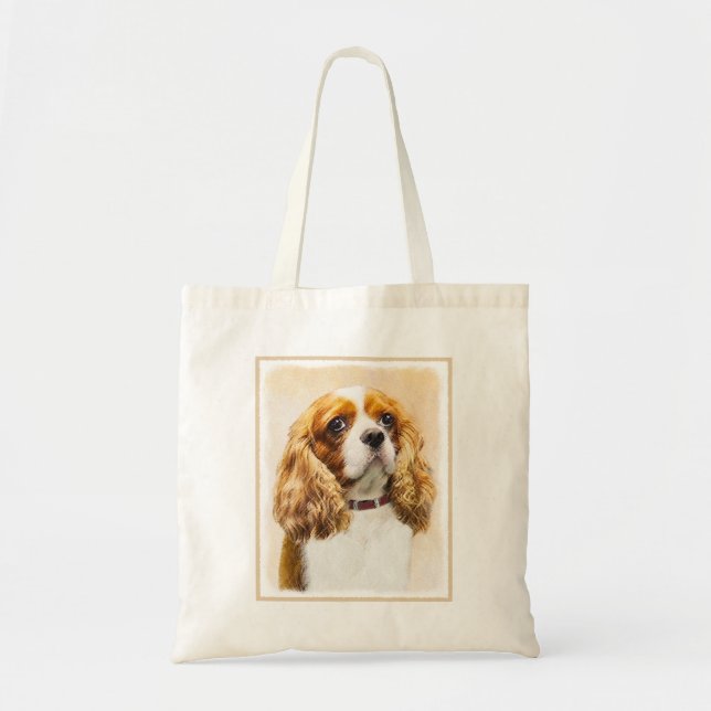 Cavalier King Charles Spaniel Original Painting Tote Bag (Front)