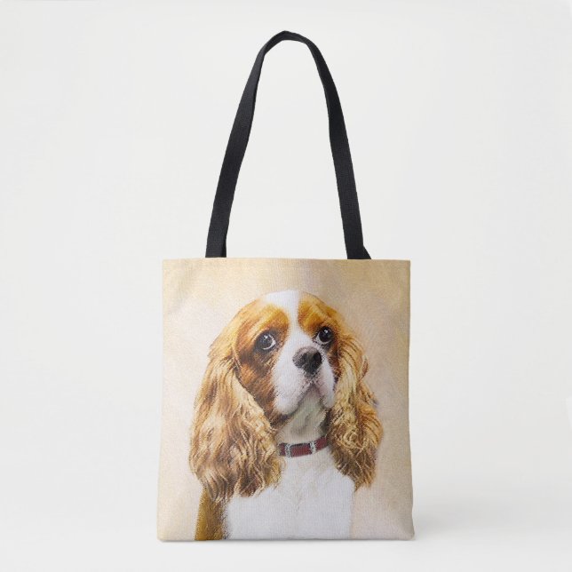 Cavalier King Charles Spaniel Original Painting Tote Bag (Front)