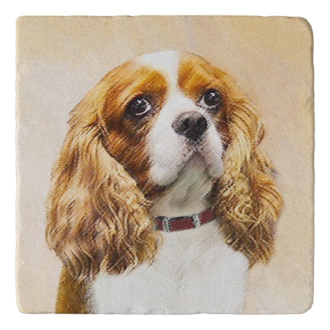 Cavalier King Charles Spaniel Original Painting Trivet (Front)
