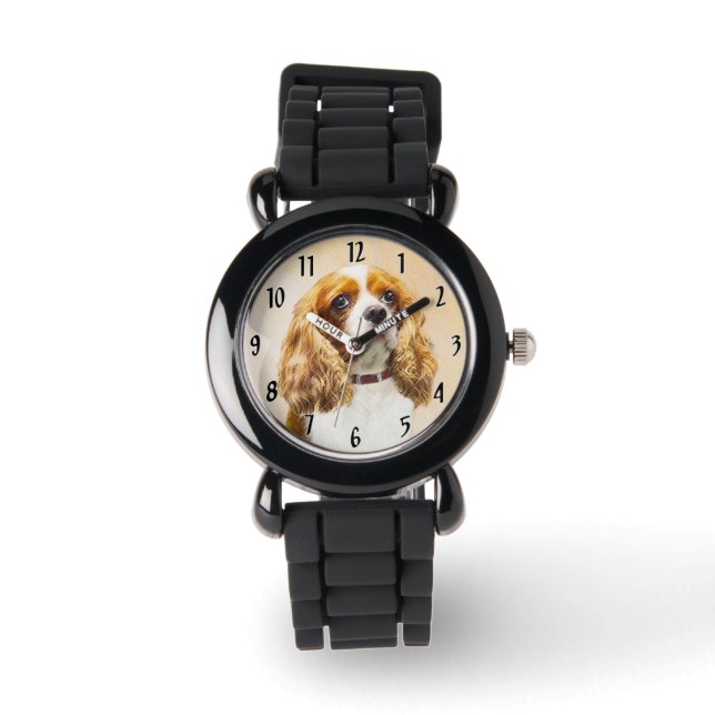 Cavalier King Charles Spaniel Original Painting Watch (Front)