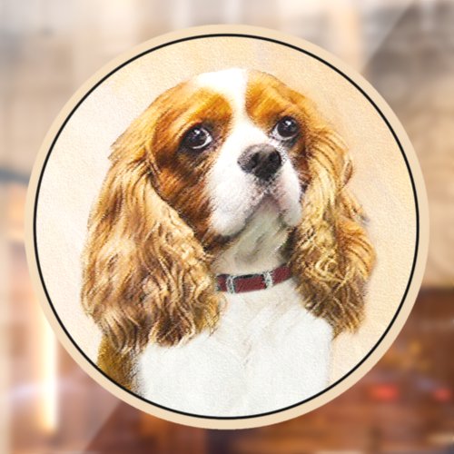 Cavalier King Charles Spaniel Original Painting Window Cling