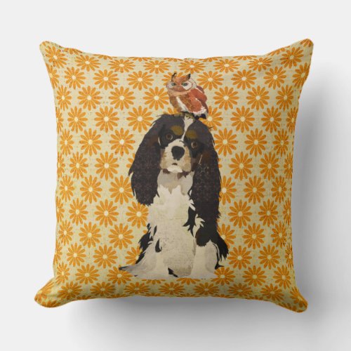 Cavalier King Charles Spaniel  Owl Pillow