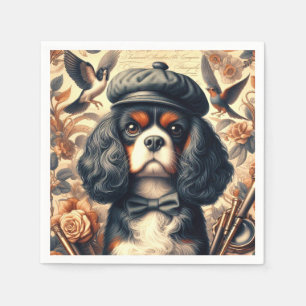 Cavalier King Charles Spaniel Painting Napkins