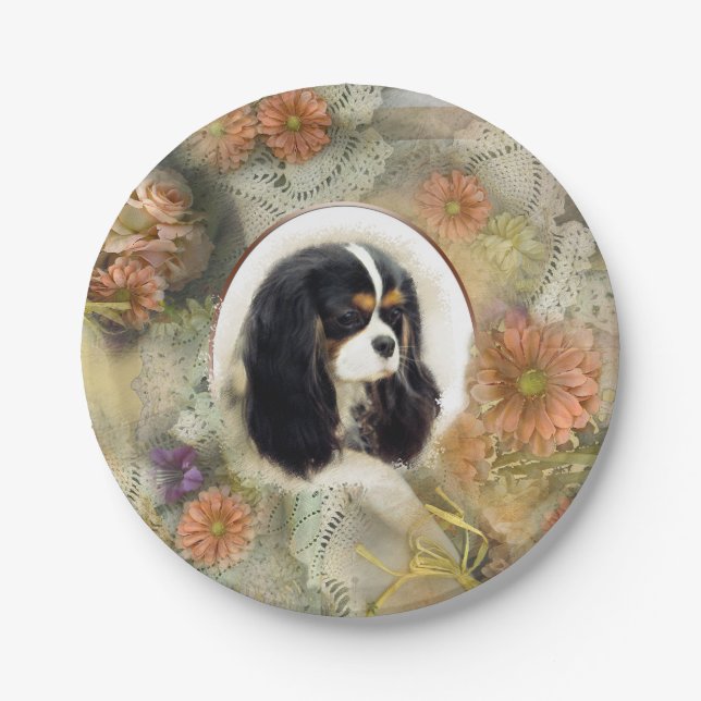 Cavalier King Charles Spaniel Paper Plates (Front)