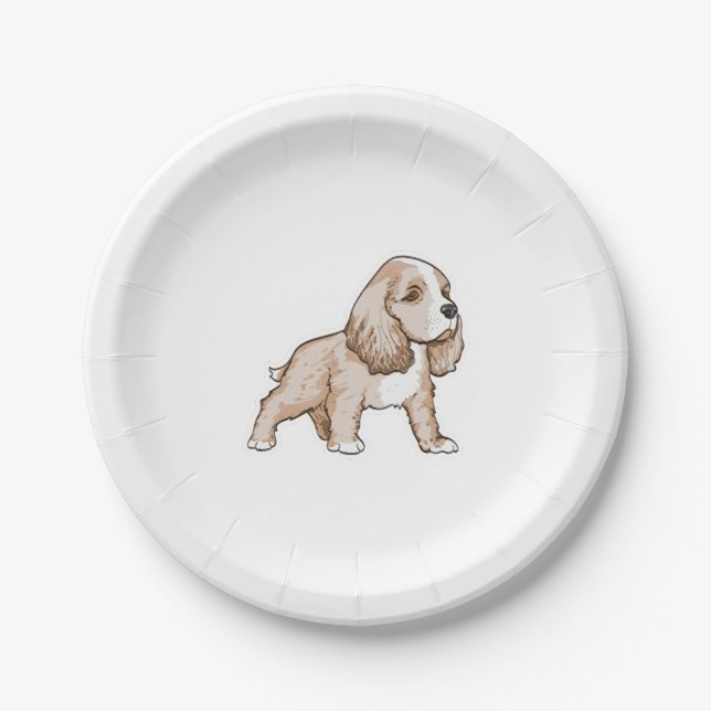 Cavalier King Charles Spaniel Paper Plates (Front)