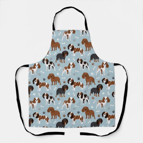 Cavalier King Charles Spaniel Paws and Bones Apron