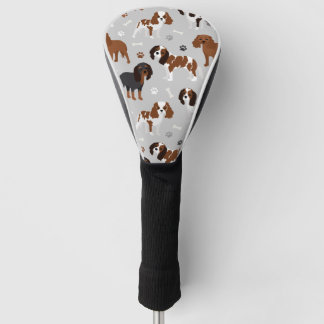 Cavalier King Charles Spaniel Paws and Bones Golf Head Cover