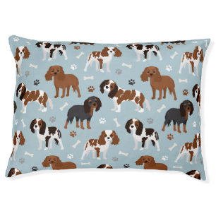Cavalier King Charles Spaniel Paws and Bones Pet Bed