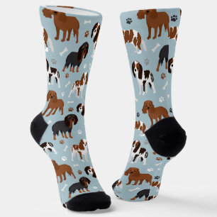Cavalier King Charles Spaniel Paws and Bones Socks