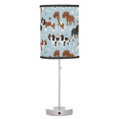Cavalier King Charles Spaniel Paws and Bones Table Lamp (Back)