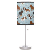 Cavalier King Charles Spaniel Paws and Bones Table Lamp (Left)