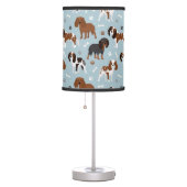 Cavalier King Charles Spaniel Paws and Bones Table Lamp (Right)