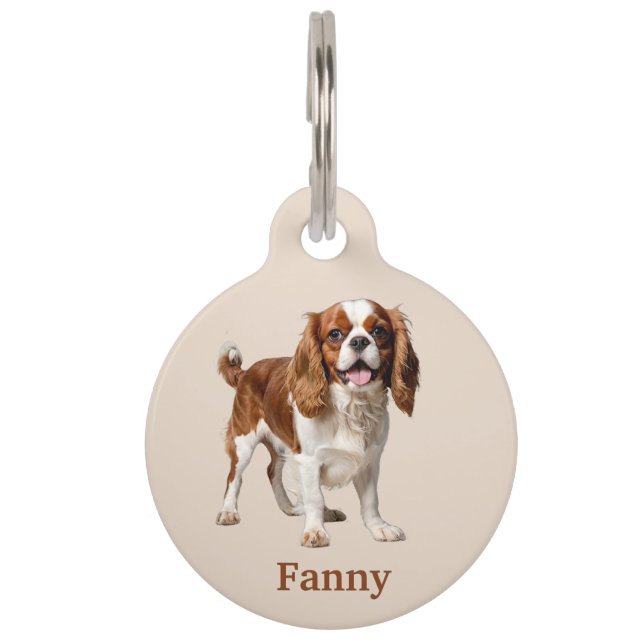 Cavalier King Charles Spaniel Personalize Pet ID Tag (Front)