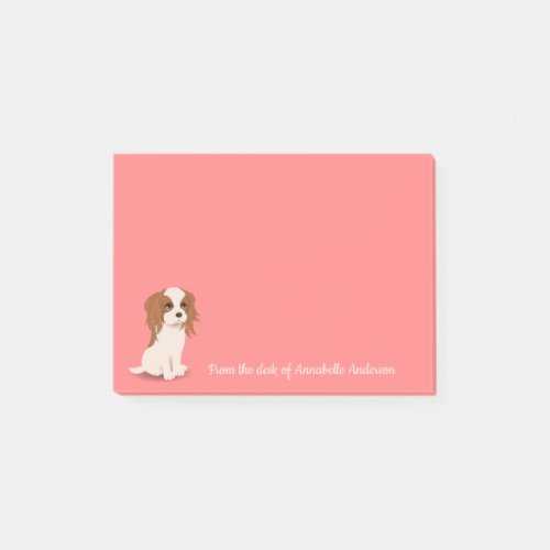 Cavalier King Charles Spaniel Personalize  Post_it Notes