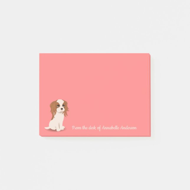 Cavalier King Charles Spaniel Personalize  Post-it Notes (Front)