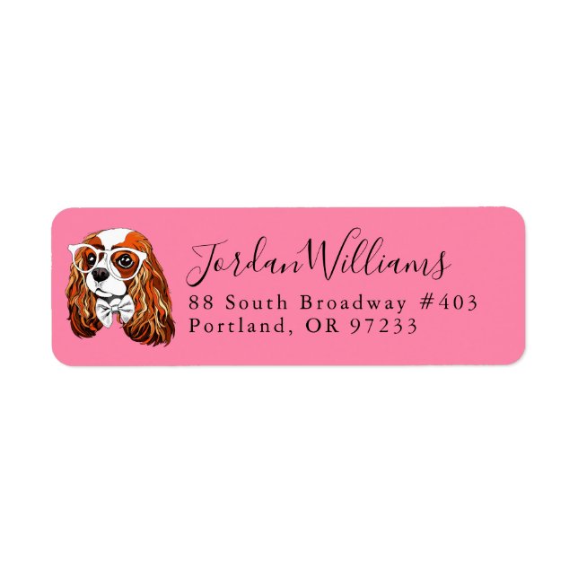 Cavalier King Charles Spaniel Portrait | Add Name Label (Front)