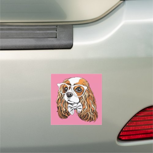 Cavalier King Charles Spaniel Portrait Car Magnet