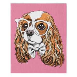 Cavalier King Charles Spaniel Portrait Faux Canvas Print