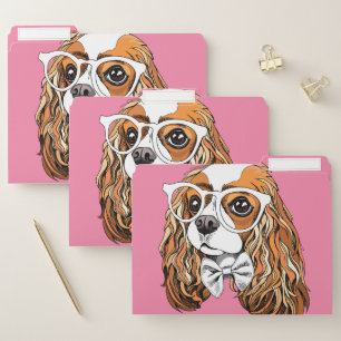 Cavalier King Charles Spaniel Portrait File Folder