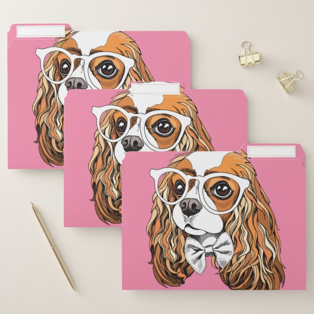 Cavalier King Charles Spaniel Portrait File Folder (Set)