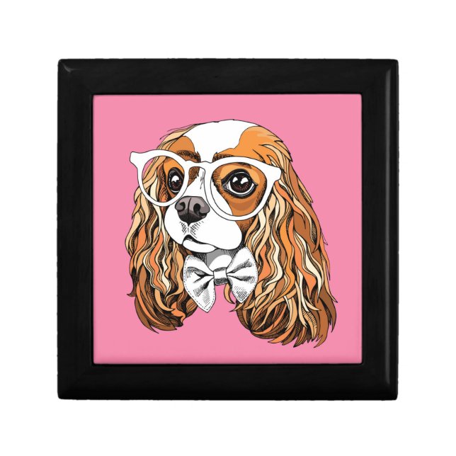 Cavalier King Charles Spaniel Portrait Gift Box (Front)