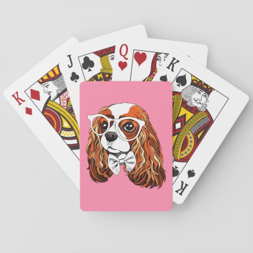 Cavalier King Charles Spaniel Portrait Poker Cards