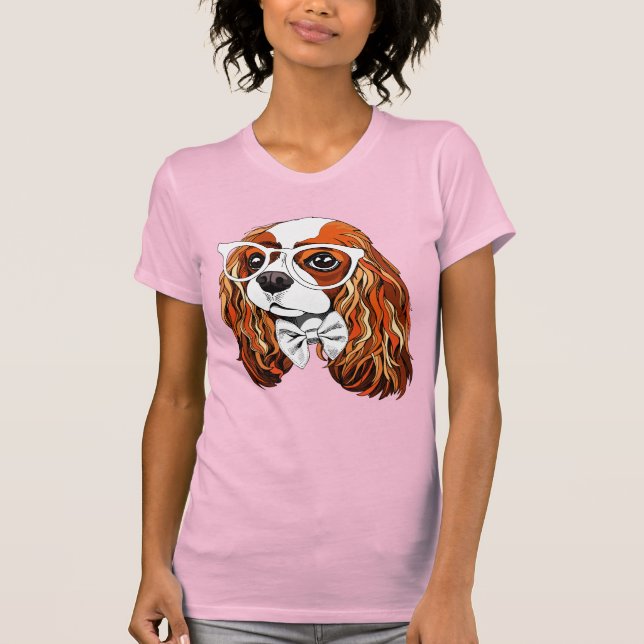 Cavalier King Charles Spaniel Portrait T-Shirt (Front)