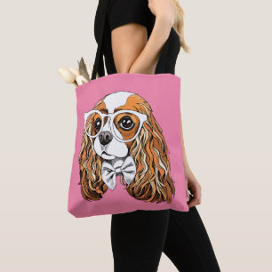 Cavalier King Charles Spaniel Portrait Tote Bag
