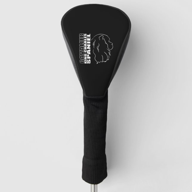 Cavalier King Charles Spaniel Profile dog mom   Golf Head Cover (Front)