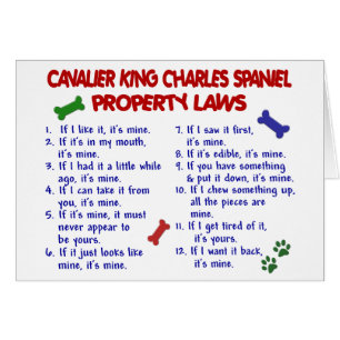 CAVALIER KING CHARLES SPANIEL Property Laws 2 Cards