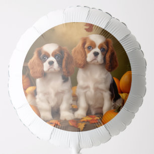 Cavalier King Charles Spaniel Puppy Autumn Pumpkin Balloon