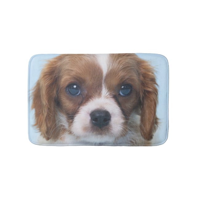 Cavalier King Charles Spaniel Puppy Bathroom Mat (Front)