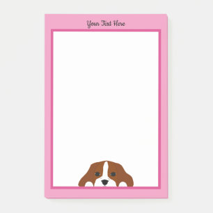 Cavalier King Charles Spaniel Puppy Dog Pink Post-it Notes