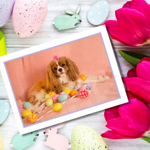 Cavalier King Charles Spaniel Puppy Easter Card