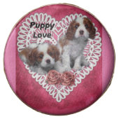 Cavalier King Charles Spaniel Puppy Love Chocolate Dipped Oreo (Front)