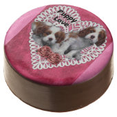 Cavalier King Charles Spaniel Puppy Love Chocolate Dipped Oreo (Angled)