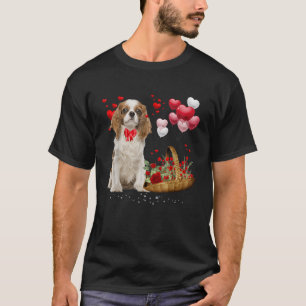 Cavalier King Charles Spaniel Red Heart Valentine  T-Shirt