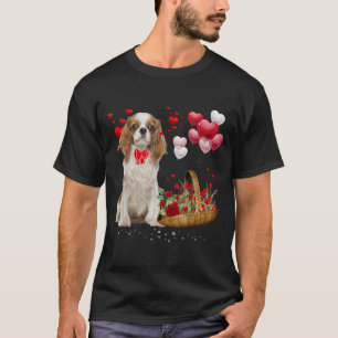 Cavalier King Charles Spaniel Red Heart Valentine  T-Shirt
