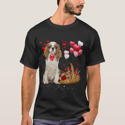 Cavalier King Charles Spaniel Red Heart Valentine  T_Shirt